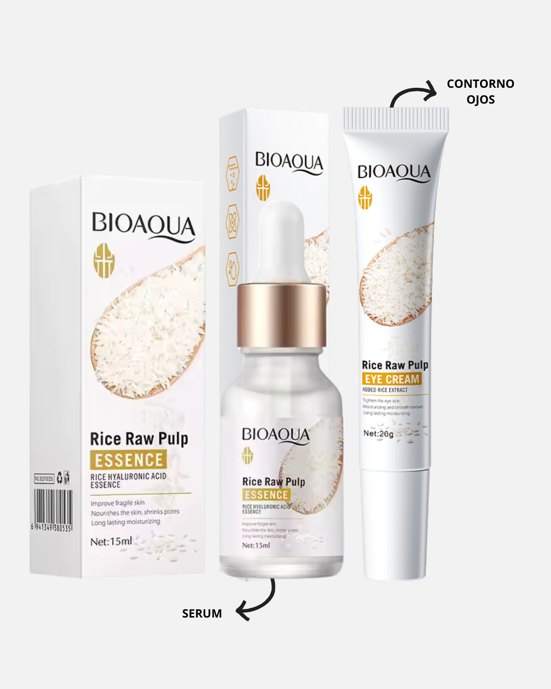 DUO DE ARROZ CONTORNO  Y SERUM BIOAQUA